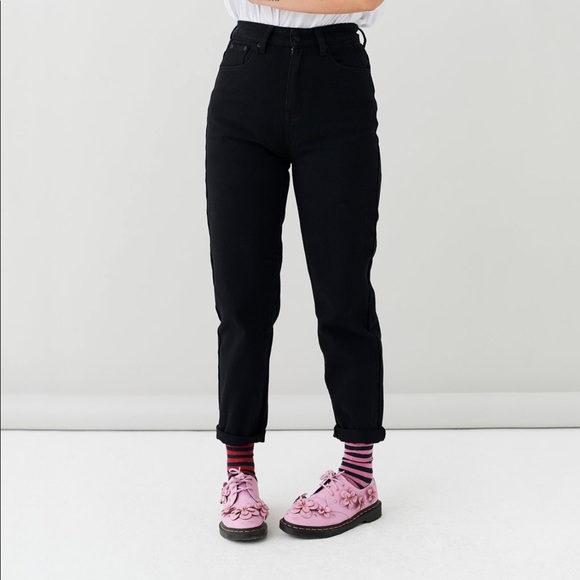 Lazy Oaf Denim - Lazy Oaf Black Mom Jean NWT